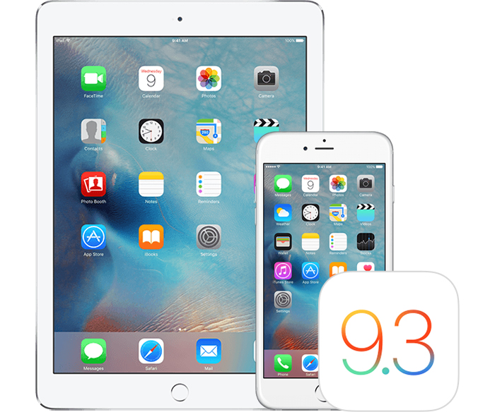 apple ios 9.3.3 on iPhone iPad