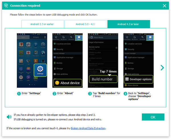 Enable USB Debugging on samsung galaxy